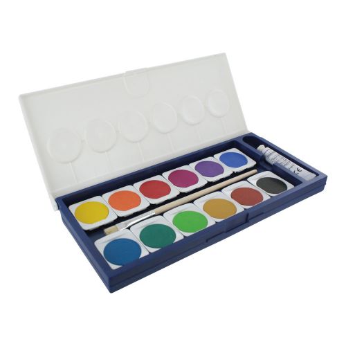 Lyra watercolor set, 12 opaque colors with brush plus 1 tube of white (8117121) for sale
