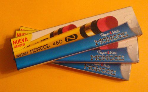 Mongol 480 Papermate Pencil - 3 Pack of 12 Pencils - Number 2