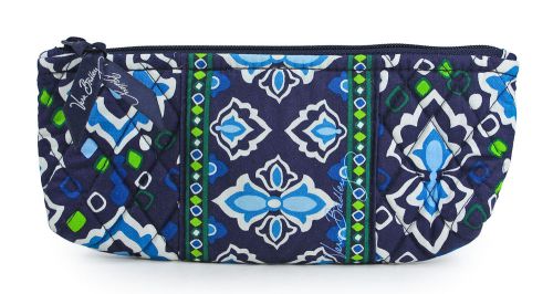 Vera Bradley Brush and Pencil Ink Blue Cosmetic Pencil Holder Bag New