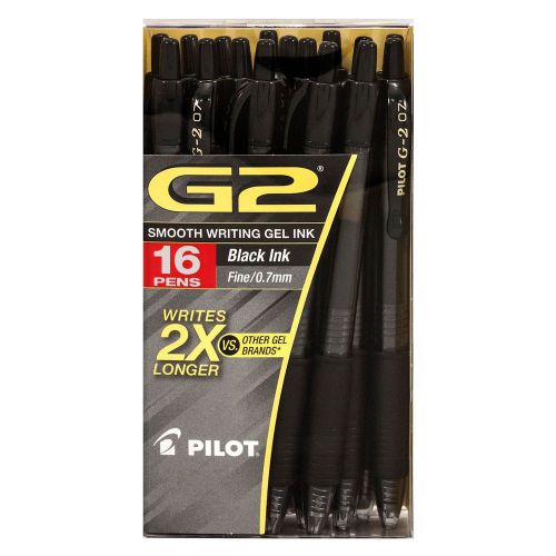 (16)PILOT G2 BLACK INK PENS