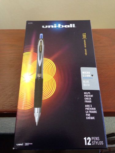 Uni-Ball Micro 207 Blue Gel Pen -12 Pack