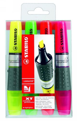 Stabilo Luminator Highlighter Pens ASSORTED Wallet of 4