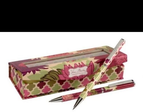 Vera Bradley Perfect Match Pen &amp; Pencil Hello Dahlia! Pattern $30 11290-057 New