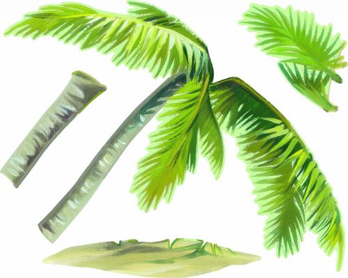 Wallies 13365 peel and stick wall art, breezy palm brand new! for sale