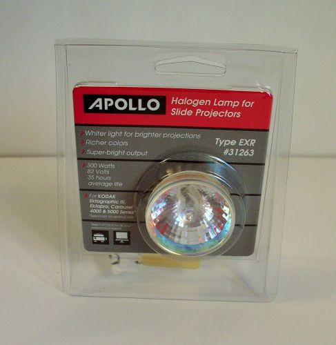 APOLLO Halogen Slide Projector Lamp Type EXR #31263 300 watts 82 volts NEW NIP