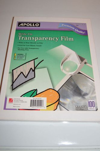 Apollo Write-On Transparency Film 100 sheets