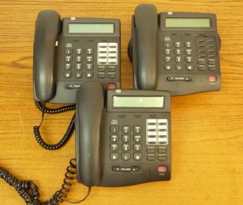 LOT OF (3) VODAVI 3012-71 XTS 8-Button Enhanced Speaker Telephone +2 wall mounts