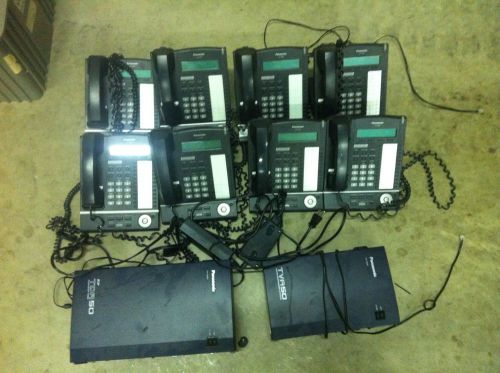 Panasonic KX-TDA50 System KX-TVA50 Voicemail 7 KX-T7633 and 1 KX-T7630 Phones