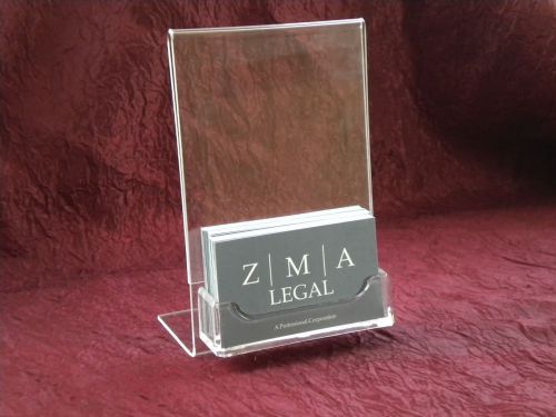 4&#034; x 6&#034; Acrylic Sign Display with Business Card Holder