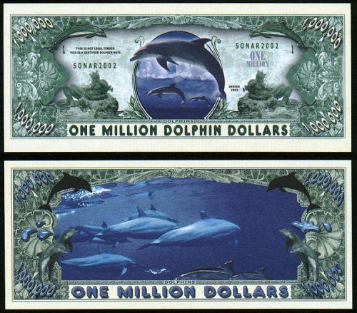 DOLPHIN MILLION DOLLAR DOLPHINS - Lot of 10 BILLS
