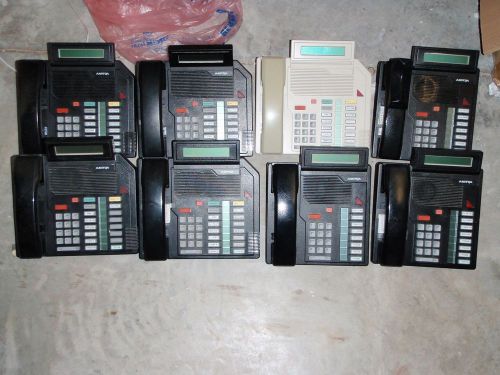 lot of 8 Aastra / Nortel Centrex phones 4 blk M5316&#039;s, 1 ash M5316, 3 blk M5208