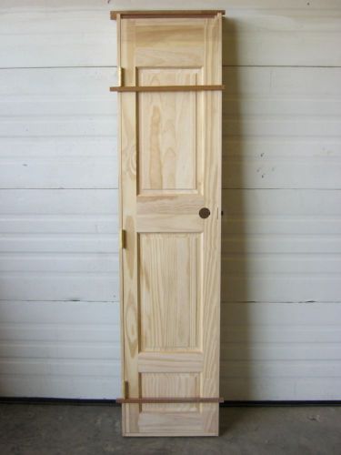 3 Panel Raised Interior Solid Pine Door Unfinished 17-7/8&#034;W x 80&#034; H x 1-1/4&#034; D