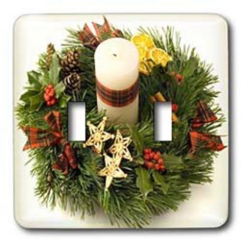 3dRose LLC lsp_6205_2 Advent Wreath  Double Toggle Switch