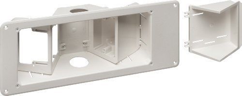 Arlington industries tvb713 3-gang angled tv box recessed outlet wall plate kit for sale