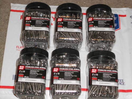 Grip rite stainless deck screws 528 pieces #10 x 3&#034; for sale