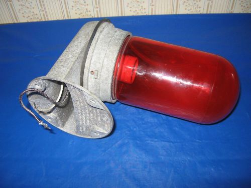 Stonco red industrial warning light jar fixture-indoor or outdoor use for sale