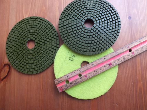 5 inch diamond polishing pads 7 pcs any grit &amp; backer for sale