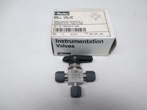 New parker 4z-mb4xpfa-ssp 2500psig stainless 1/4in ball valve d322947 for sale
