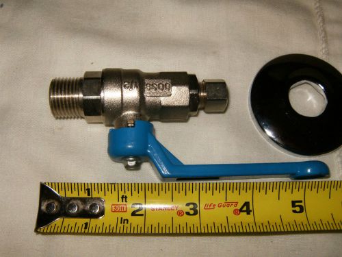 Ball valve chrome 1/2&#034; mip x 3/8&#034; com. w/finish escution 600wog #0038 for sale