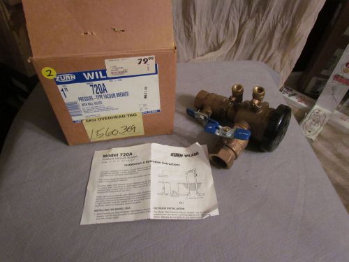 Zurn wilkins pressure vacuum breaker with ball valves 1&#034; model 720a new in box for sale