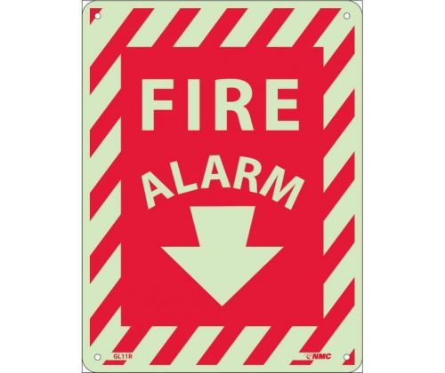 NMC FAPSER SAFETY SIGN - Fire Alarm 12&#034; X 9&#034; Rigid Plastic