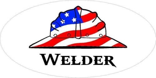 3 - Welder US Flag Hard Hat Pipefitter Oilfield Toolbox Helmet Sticker H246