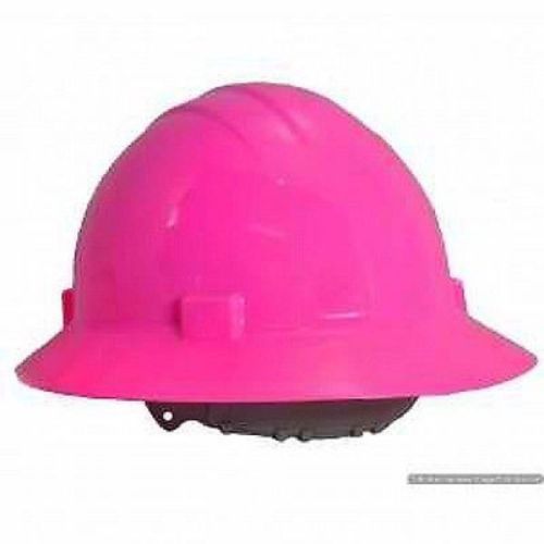 Hi-visiabilty pink full brim americana hard hat 4-pt ratchet suspension 19199-r for sale