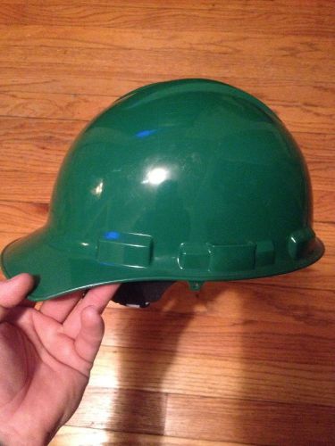 Green Hard Hat with Ratchet Suspension MADE IN USA