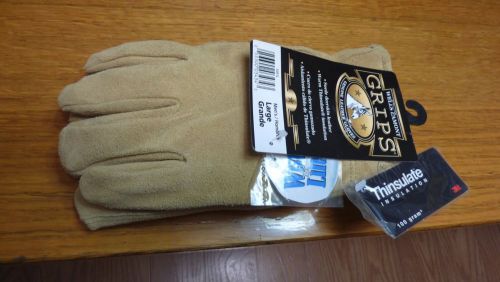 Wells Lamont Grips Deerskin Leather Gloves Thinsulate