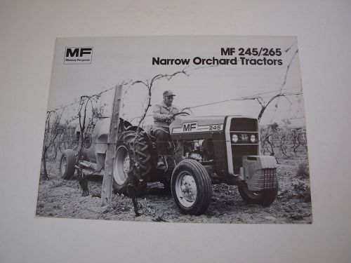 Massey-Ferguson MF 245/265 Narrow Orchard Tractor Brochure Original MINT &#039;80