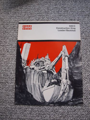 Case 680C Construction King Tractor Loader Backhoe Brochure 16 pg Orig. MINT &#039;71