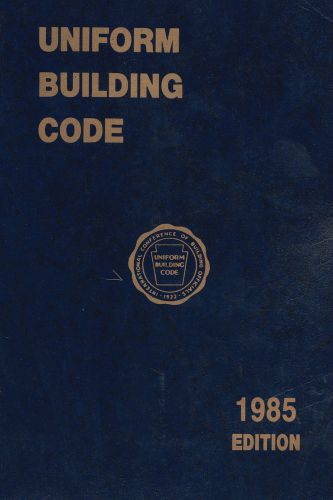 UNIFORM BUILDING CODE, 1985 EDITION