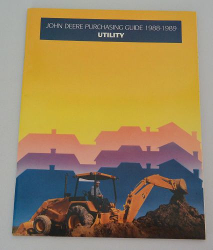 John Deere Purchasing Guide 1988 - 1989 Specifications Dimensions Performance