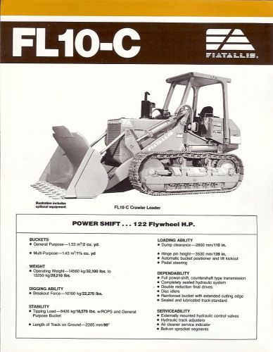 Equipment Brochure - Fiat-Allis - FL10-C - Crawler Loader (E1565)