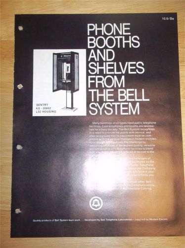 Vtg Bell System Catalog~Telephone Booths/Shelves/Phone