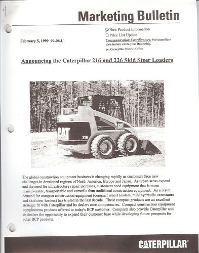Equipment Brochure - Caterpillar - 216 226 - Skid Steer Loader - 2 items (E1744)