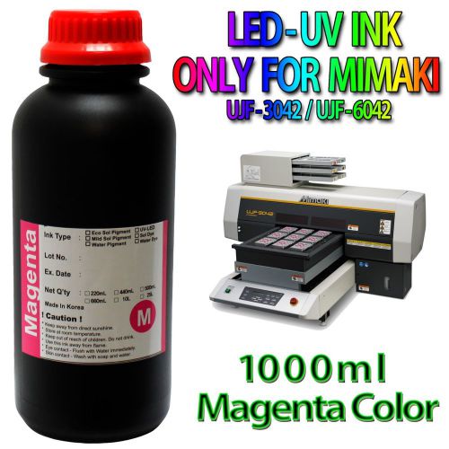 NEW MIMAKI UV-INK ONLY FOR UJF-3042 / UJF-6042 1000ml Magenta color bulk
