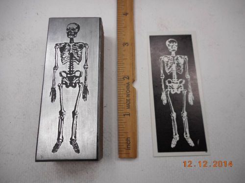 Letterpress Printing Printers Block, Human Skeleton