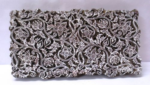 VINTAGE WOODEN CARVED TEXTILE PRINTING ON FABRIC BLOCK STAMP HOME DECOR HOT 95