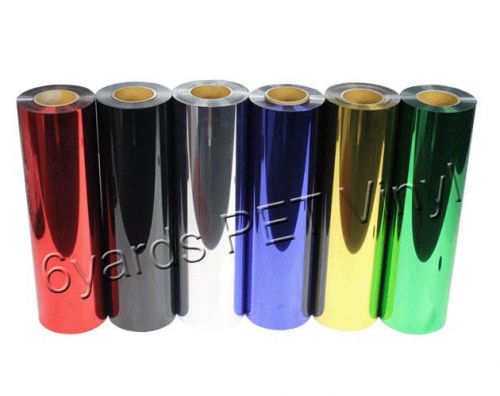 6yards Heat Transfer Vinyl Film PET Metal light Mirror Finish for Textile Press