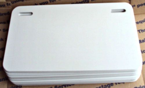25pc .024 4&#034; x 8&#034;  white aluminum license plate for mopeds, atv&#039;s &amp; motorcycles for sale