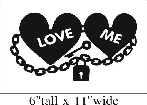 2X Love Me &amp; Heart Funny Car Truck Bumper Vinyl Sticker Decal Decor Art-1714