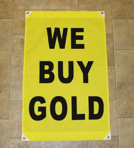 2ftX3ft WE BUY GOLD Banner Sign