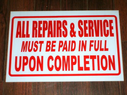 Any Service Business Sign: Repairs Service Paid