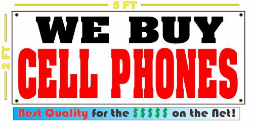 WE BUY CELL PHONES Banner Sign for Iphone Computer SHOP convience store Smart