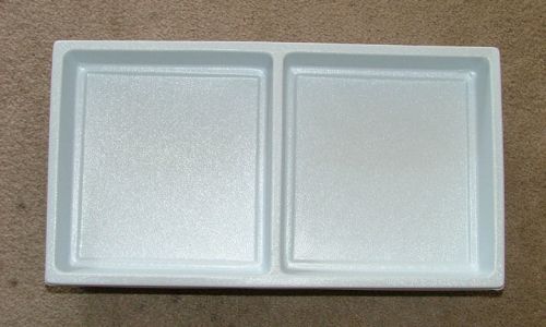 Lot of (12) White 8&#034; x 14&#034; Plastic Tray Inserts