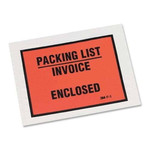 3M Packing List/Invoice Enclosed Envelope - 5.5&#034;x4.5&#034; - 1000/Box - Orange