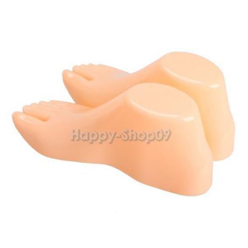 Pair of hard plastic adult feet mannequin foot model tools for shoes v#h9 for sale