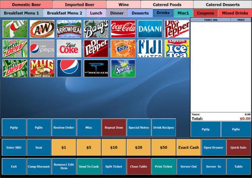 Restaurant POS System complete touch Point of Sale CASH REGISTER Software