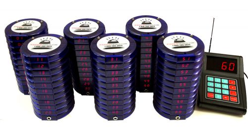 60 wireless digital restaurant coaster pager / guest table waiting paging system for sale